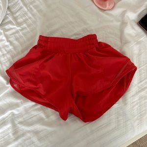 Lululemon Hotty Hot shorts in red